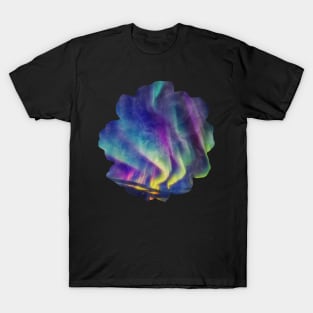 Northern Lights Flower T-Shirt